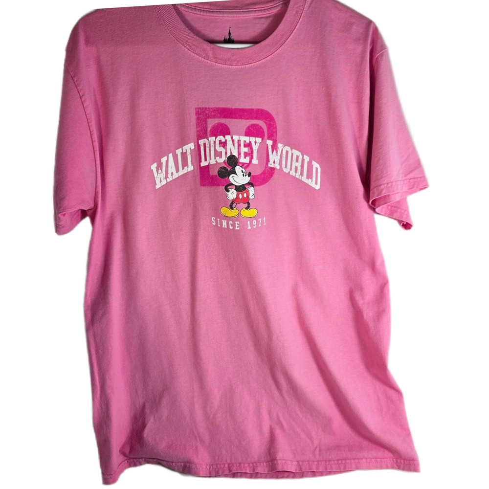 2017 Disney Parks Mickey Mouse Walt Disney World Since 1971 Pink T Shirt M‎